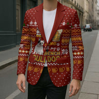 Drink Beer With French Bulldog Christmas Blazer Xmas Holiday Patterns - Wonder Print Shop