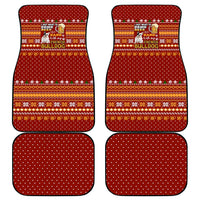 Drink Beer With French Bulldog Christmas Car Mats Xmas Holiday Patterns - Wonder Print Shop