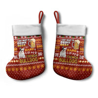 Drink Beer With French Bulldog Christmas Stocking Xmas Holiday Patterns - Wonder Print Shop