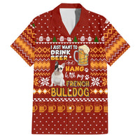 Drink Beer With French Bulldog Christmas Family Matching Mermaid Dress and Hawaiian Shirt Xmas Holiday Patterns - Wonder Print Shop
