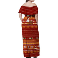 Drink Beer With French Bulldog Christmas Family Matching Off Shoulder Maxi Dress and Hawaiian Shirt Xmas Holiday Patterns - Wonder Print Shop
