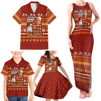 Drink Beer With French Bulldog Christmas Family Matching Tank Maxi Dress and Hawaiian Shirt Xmas Holiday Patterns - Wonder Print Shop