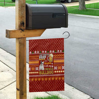 Drink Beer With French Bulldog Christmas Garden Flag Xmas Holiday Patterns - Wonder Print Shop