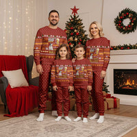 Drink Beer With French Bulldog Christmas Pajama Set Xmas Holiday Patterns - Wonder Print Shop