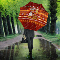 Drink Beer With French Bulldog Christmas Umbrella Xmas Holiday Patterns - Wonder Print Shop