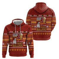 Drink Beer With French Bulldog Christmas Zip Hoodie Xmas Holiday Patterns - Wonder Print Shop