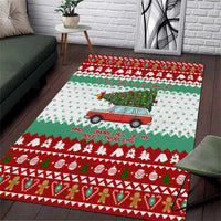I Just Want To Camping Christmas Area Rug Xmas Holiday Patterns - Wonder Print Shop