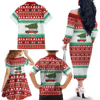 I Just Want To Camping Christmas Family Matching Off The Shoulder Long Sleeve Dress and Hawaiian Shirt Xmas Holiday Patterns - Wonder Print Shop