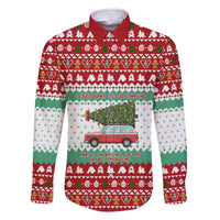 I Just Want To Camping Christmas Family Matching Off The Shoulder Long Sleeve Dress and Hawaiian Shirt Xmas Holiday Patterns - Wonder Print Shop