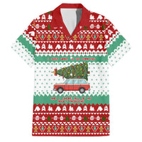 I Just Want To Camping Christmas Family Matching Off Shoulder Short Dress and Hawaiian Shirt Xmas Holiday Patterns - Wonder Print Shop