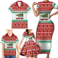 I Just Want To Camping Christmas Family Matching Short Sleeve Bodycon Dress and Hawaiian Shirt Xmas Holiday Patterns - Wonder Print Shop