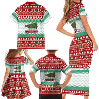 I Just Want To Camping Christmas Family Matching Short Sleeve Bodycon Dress and Hawaiian Shirt Xmas Holiday Patterns - Wonder Print Shop