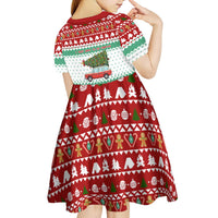 I Just Want To Camping Christmas Kid Short Sleeve Dress Xmas Holiday Patterns - Wonder Print Shop
