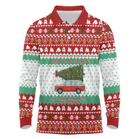 I Just Want To Camping Christmas Long Sleeve Polo Shirt Xmas Holiday Patterns - Wonder Print Shop