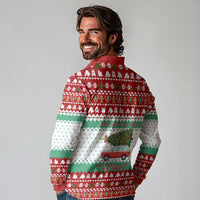 I Just Want To Camping Christmas Long Sleeve Polo Shirt Xmas Holiday Patterns - Wonder Print Shop