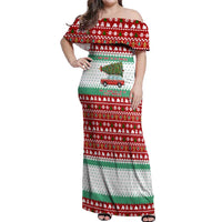 I Just Want To Camping Christmas Off Shoulder Maxi Dress Xmas Holiday Patterns - Wonder Print Shop