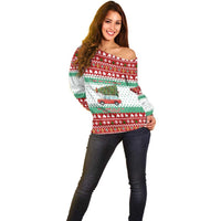 I Just Want To Camping Christmas Off Shoulder Sweater Xmas Holiday Patterns - Wonder Print Shop