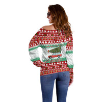 I Just Want To Camping Christmas Off Shoulder Sweater Xmas Holiday Patterns - Wonder Print Shop
