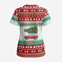 I Just Want To Camping Christmas Scrub Top Xmas Holiday Patterns - Wonder Print Shop