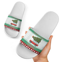 I Just Want To Camping Christmas Slide Sandals Xmas Holiday Patterns - Wonder Print Shop