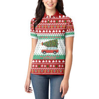 I Just Want To Camping Christmas Women Polo Shirt Xmas Holiday Patterns - Wonder Print Shop