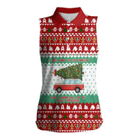 I Just Want To Camping Christmas Women Sleeveless Polo Shirt Xmas Holiday Patterns - Wonder Print Shop