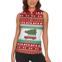 I Just Want To Camping Christmas Women Sleeveless Polo Shirt Xmas Holiday Patterns - Wonder Print Shop