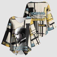 W.E.B. Du Bois Education is Liberation Kimono Sleeve Blouse Scholar, Activist, Visionary Tribute Design - Wonder Print Shop