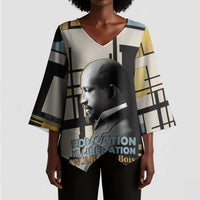 W.E.B. Du Bois Education is Liberation Kimono Sleeve Blouse Scholar, Activist, Visionary Tribute Design - Wonder Print Shop