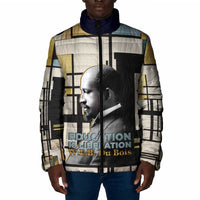 W.E.B. Du Bois Education is Liberation Padded Jacket Scholar, Activist, Visionary Tribute Design - Wonder Print Shop