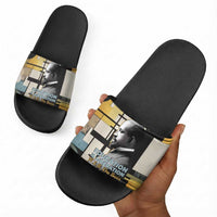W.E.B. Du Bois Education is Liberation Slide Sandals Scholar, Activist, Visionary Tribute Design - Wonder Print Shop