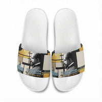 W.E.B. Du Bois Education is Liberation Slide Sandals Scholar, Activist, Visionary Tribute Design - Wonder Print Shop