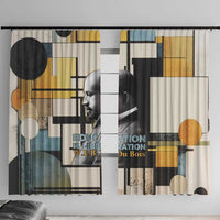W.E.B. Du Bois Education is Liberation Window Curtain Scholar, Activist, Visionary Tribute Design - Wonder Print Shop