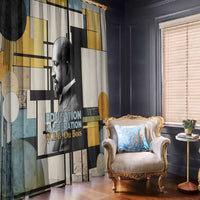 W.E.B. Du Bois Education is Liberation Window Curtain Scholar, Activist, Visionary Tribute Design - Wonder Print Shop