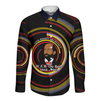 W.E.B. Du Bois Civil Rights Architect Long Sleeve Button Shirt Niagara Movement - NAACP Tribute Design - Wonder Print Shop