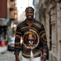 W.E.B. Du Bois Civil Rights Architect Long Sleeve Button Shirt Niagara Movement - NAACP Tribute Design - Wonder Print Shop