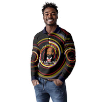 W.E.B. Du Bois Civil Rights Architect Long Sleeve Polo Shirt Niagara Movement - NAACP Tribute Design - Wonder Print Shop