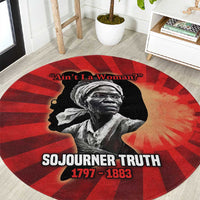 Sojourner Truth Round Carpet Ain’t I a Woman - Akron 1851 Speech Tribute Design - Wonder Print Shop