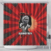 Sojourner Truth Shower Curtain Ain’t I a Woman - Akron 1851 Speech Tribute Design - Wonder Print Shop