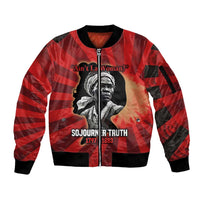 Sojourner Truth Sleeve Zip Bomber Jacket Ain’t I a Woman - Akron 1851 Speech Tribute Design - Wonder Print Shop