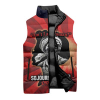 Sojourner Truth Sleeveless Puffer Jacket Ain’t I a Woman - Akron 1851 Speech Tribute Design - Wonder Print Shop