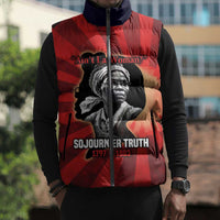 Sojourner Truth Sleeveless Puffer Jacket Ain’t I a Woman - Akron 1851 Speech Tribute Design - Wonder Print Shop