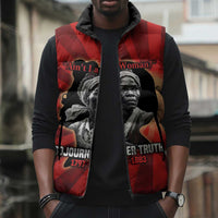 Sojourner Truth Sleeveless Puffer Jacket Ain’t I a Woman - Akron 1851 Speech Tribute Design - Wonder Print Shop