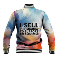Sojourner Truth Baseball Jacket I Sell the Shadow - Abolitionist Legacy Watercolor Design - Wonder Print Shop