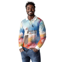 Sojourner Truth Long Sleeve Polo Shirt I Sell the Shadow - Abolitionist Legacy Watercolor Design - Wonder Print Shop