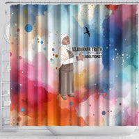 Sojourner Truth Shower Curtain I Sell the Shadow - Abolitionist Legacy Watercolor Design - Wonder Print Shop