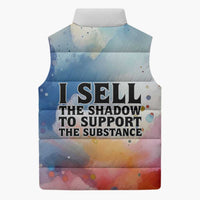 Sojourner Truth Sleeveless Puffer Jacket I Sell the Shadow - Abolitionist Legacy Watercolor Design - Wonder Print Shop