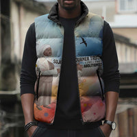 Sojourner Truth Sleeveless Puffer Jacket I Sell the Shadow - Abolitionist Legacy Watercolor Design - Wonder Print Shop