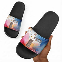 Sojourner Truth Slide Sandals I Sell the Shadow - Abolitionist Legacy Watercolor Design - Wonder Print Shop