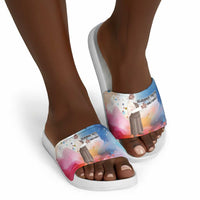 Sojourner Truth Slide Sandals I Sell the Shadow - Abolitionist Legacy Watercolor Design - Wonder Print Shop